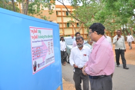 SKU Vice-Chancellor Prof.Kuderu Rajagopal releasing anti-ragging poster during 2015